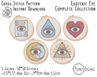 Patrón de punto de cruz - Ojo Esotérico: Colección completa