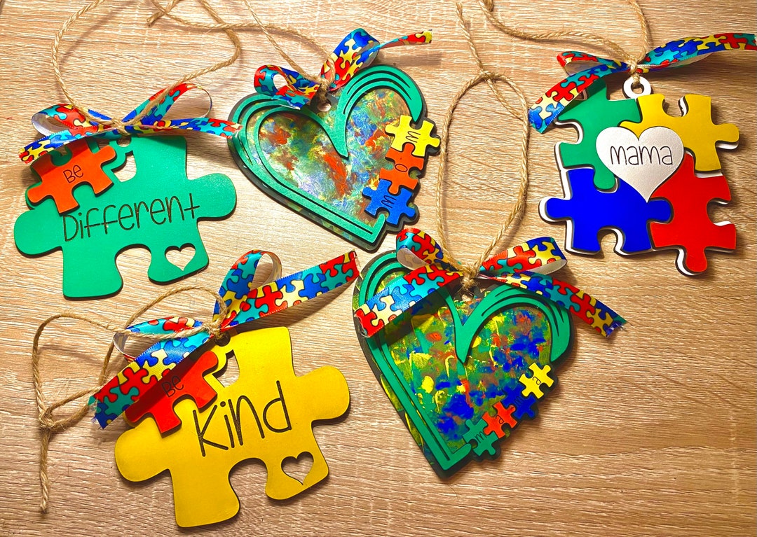 Autism Awareness Ornament Autism Decoration Puzzle Piece Ornament ...