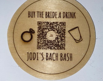 Buy the Bride a drink Pin - Bachelorette party pin - Party pin - Bride drink pin - Buy me a drink pin