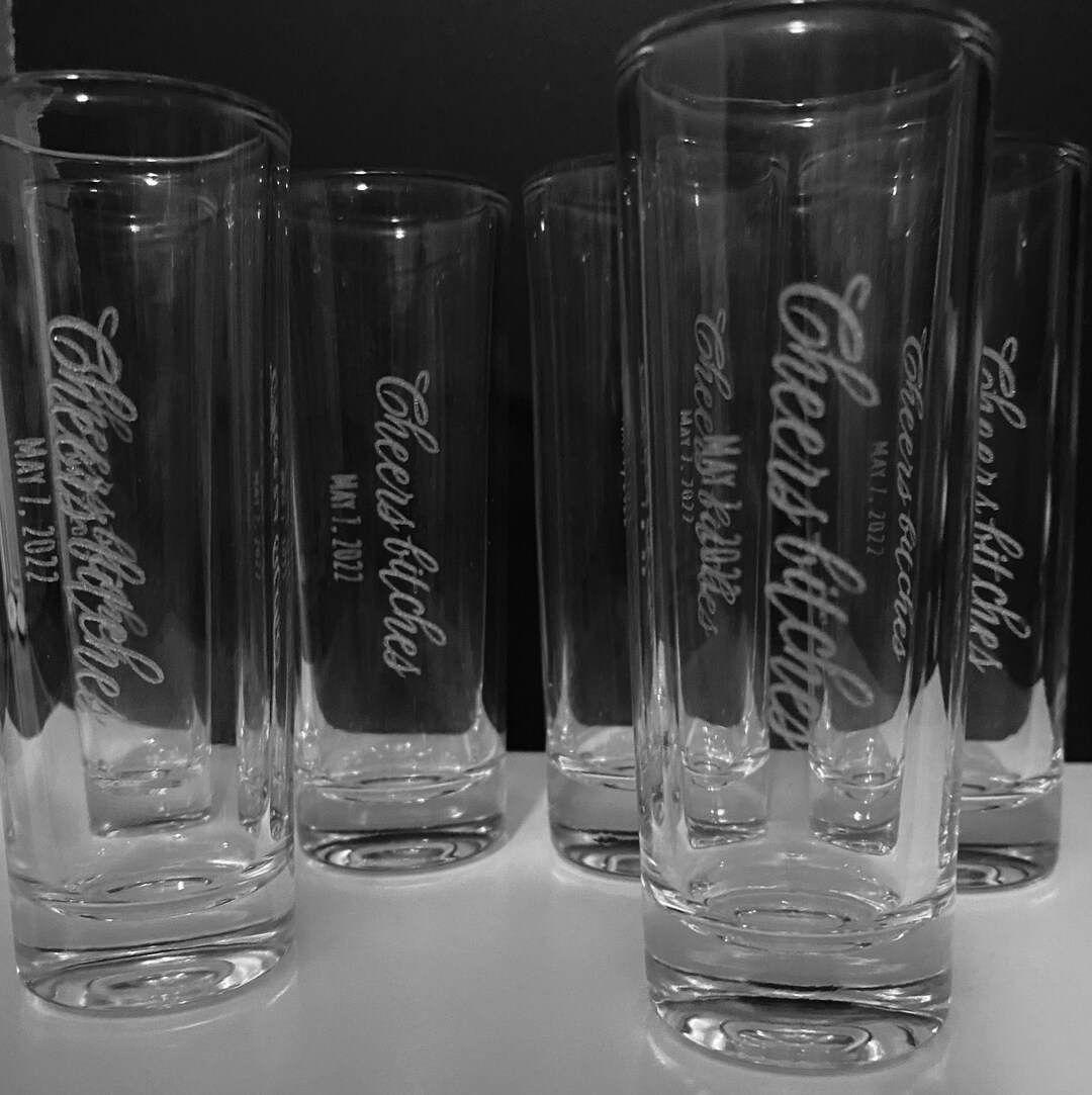 Custom Shot Glasses Bachelorette Party Shot Glass Custom Party Shot Glass Wedding Date Shot