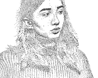 Minimal Pointillism // Feminism Digital Print