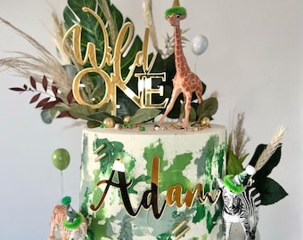 Wild One Cake Topper and Name Charm | Personalised | Various Sizes & Colours