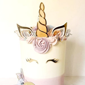 Einhorn Cake Topper und Charms Set | Einhorn Horn | Einhorn Wimpern