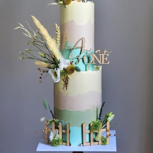 Topper per torta e recinzioni a tema Peter Rabbit / Personalizzato / Varie dimensioni, colori e caratteri