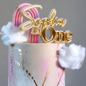 Double Layer Cake Topper | Name is Age | Personalised | Various Sizes, Colours & Fonts