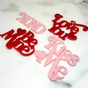 Valentine&#39;s Day Cake Charms | Bento Cake Charm | Mini Heart Cake Charm | Personalised | Various Sizes & Colours