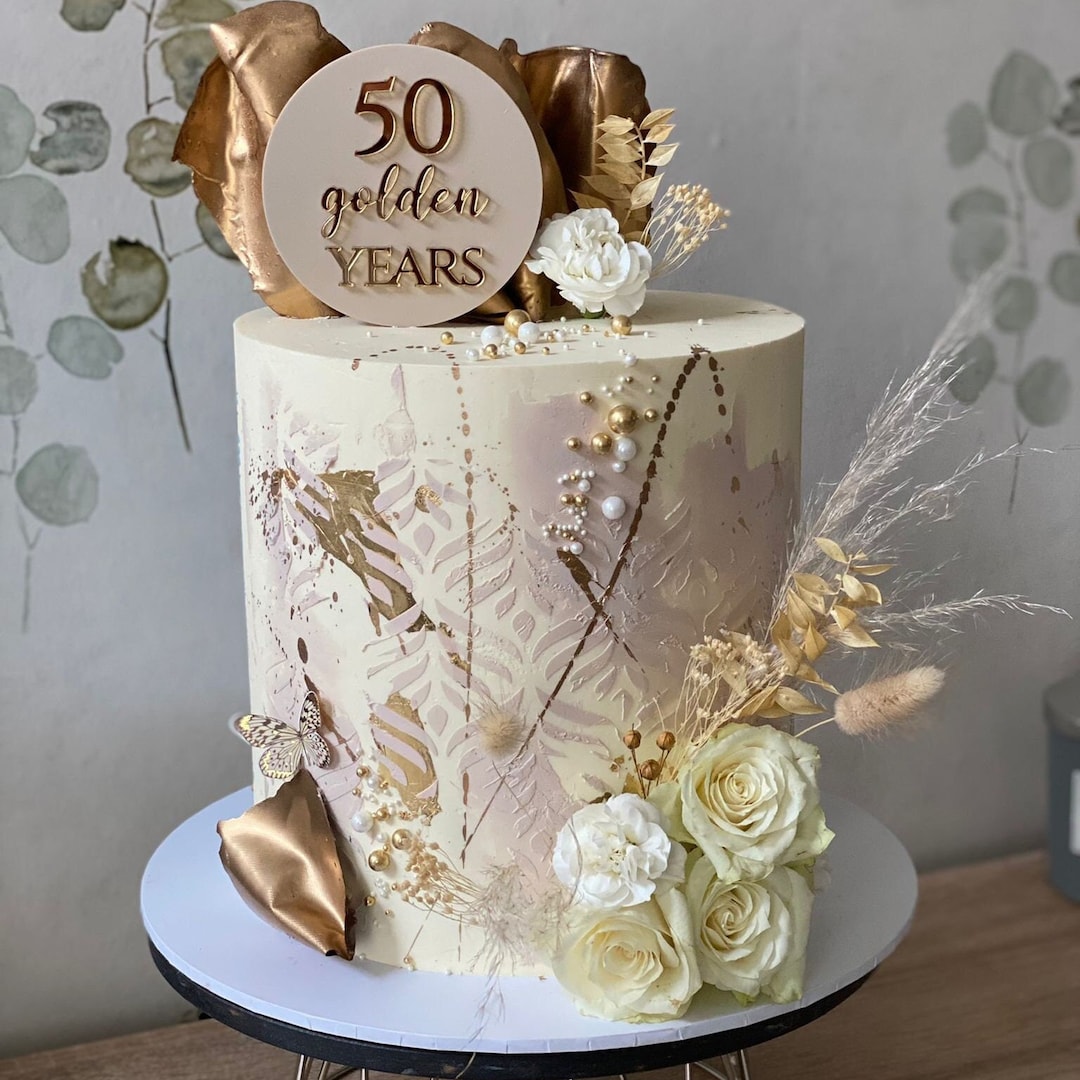 Personalised Double Layer Cake Topper | Custom Colors & Sizes - Etsy