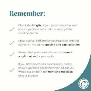 A checklist with instructions of how to complete an order with all the relevant information.