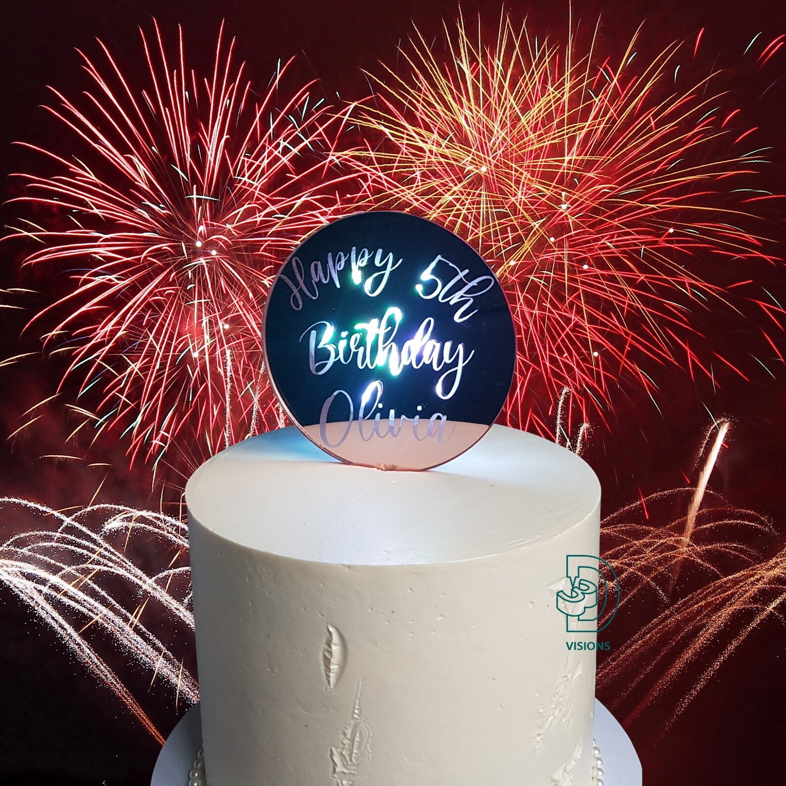 Light Up Cake Topper Personalised Etsy