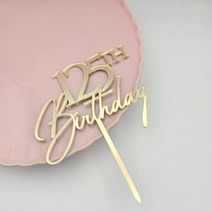 Birthday Cake Topper | Personalised  | Acrylic | Multiple Sizes & Colours