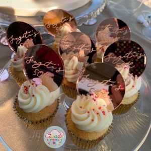 Toppers per cupcake / Personalizzati / Varie dimensioni, colori e caratteri