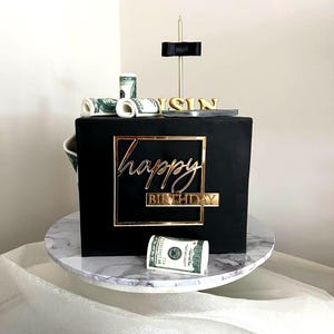 Happy Birthday Cake Charm | Acrylic | Multiple Sizes & Colours