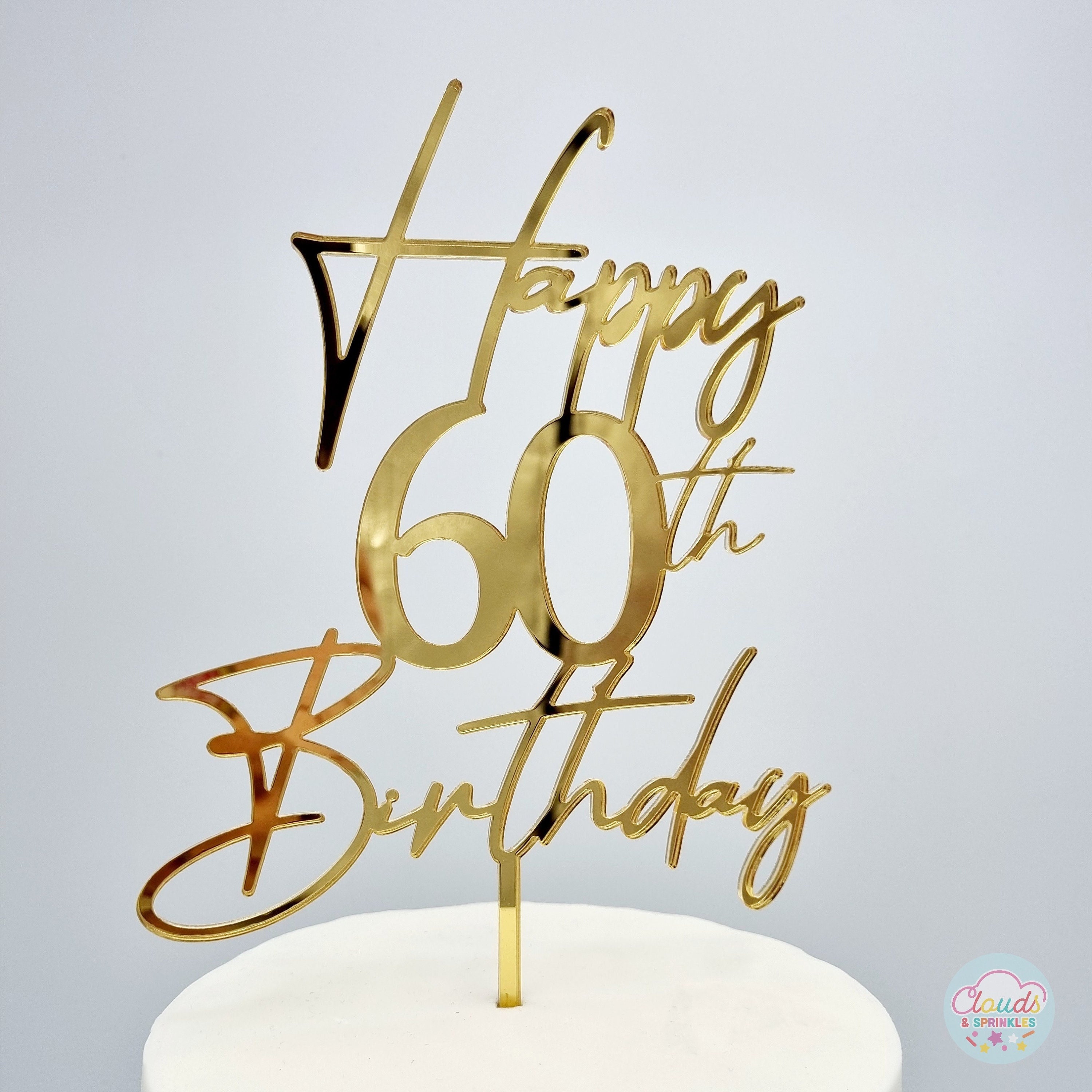 Gold Glitter 18th Birthday Cake Topper, Gold Birthday Cake Topper, Gold  Cake Decorations, Gold Glitter Party Cake Topper 