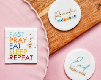 Ramadan/Eid - Set of 3 raised debossing embossers for fondant, cupcakes and cookies