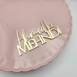 Mehndi Personalised Cake Charm | Personalised | Ki Mehndi Cake Charm | Acrylic | Multiple Sizes & Colours