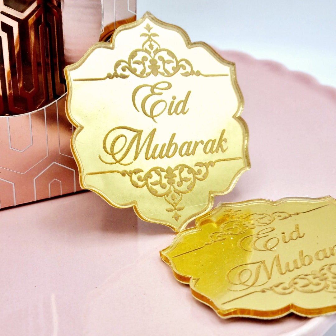 Eid Mubarak Cupcake Topper | Eid Mubarak Cake Charm | Eid Mubarak Bento ...