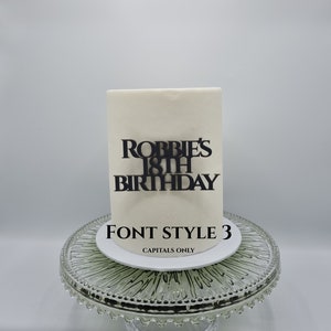 Cake Charms | Personalised | Various Sizes, Colours & Fonts - Etsy