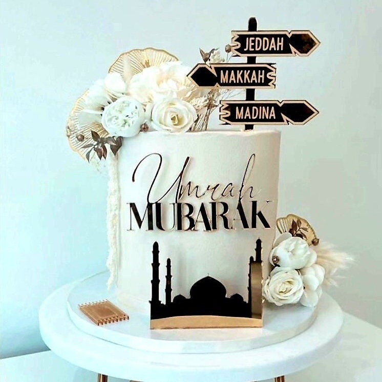 Personalized Party Cake Topper Omra Moubarek Cake Topper For Private Party  Cake Decoration