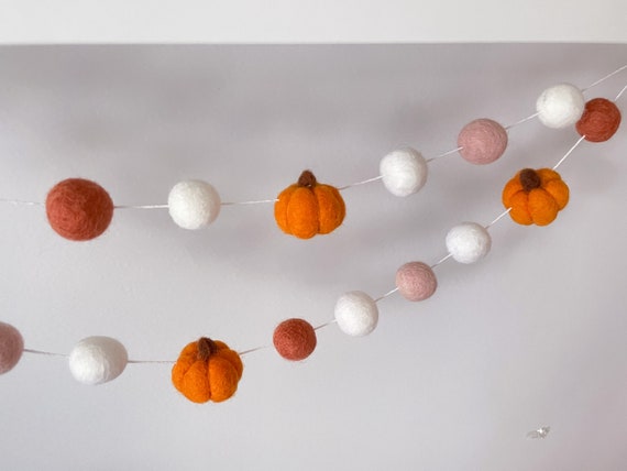 24 PC Pumpkin Pom-Poms