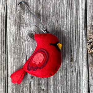 Filz Kardinal. Gefilzte Ornamente, Kardinal. Filz WEIHNACHTEN Ornament. Gefilzte Weihnachtsdeko