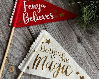 Believe in Magic Christmas Pennant Flag