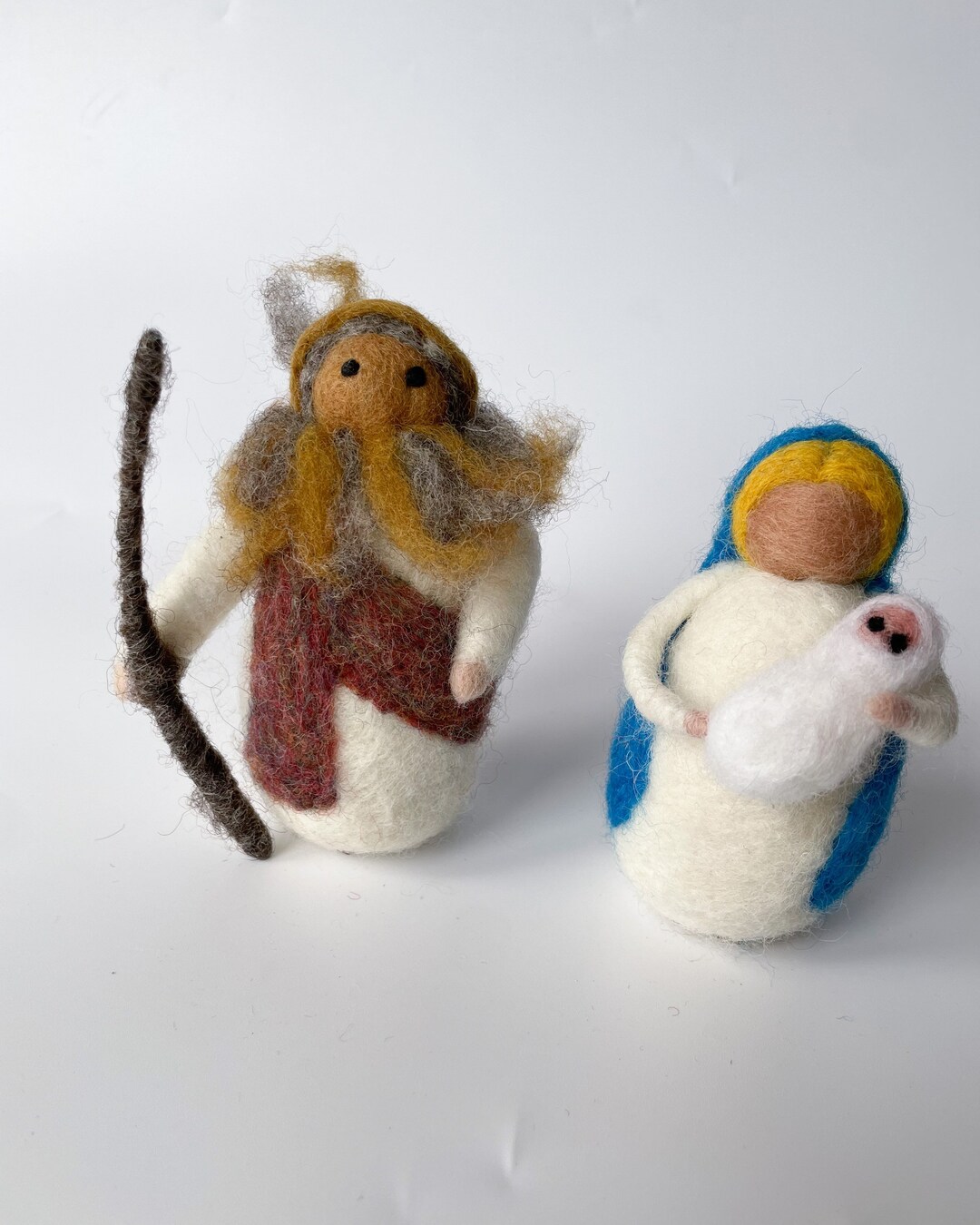 Needle Felted Nativity Set. Felted Holy Family. Felted Etsy