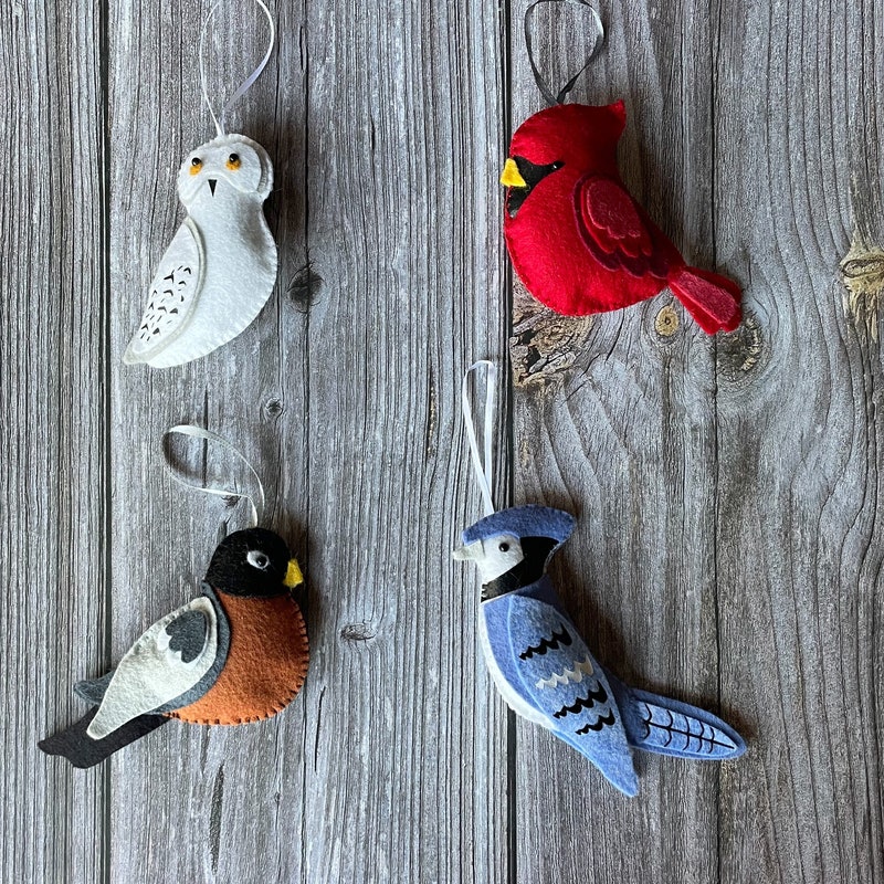 Felt Bird Ornaments - Etsy