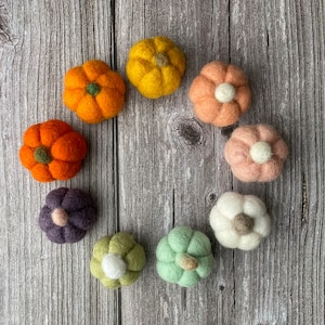 Felt Pumpkins. Pumkin Decor. Fall Decor. Felted Pumpkins. Felt Shape