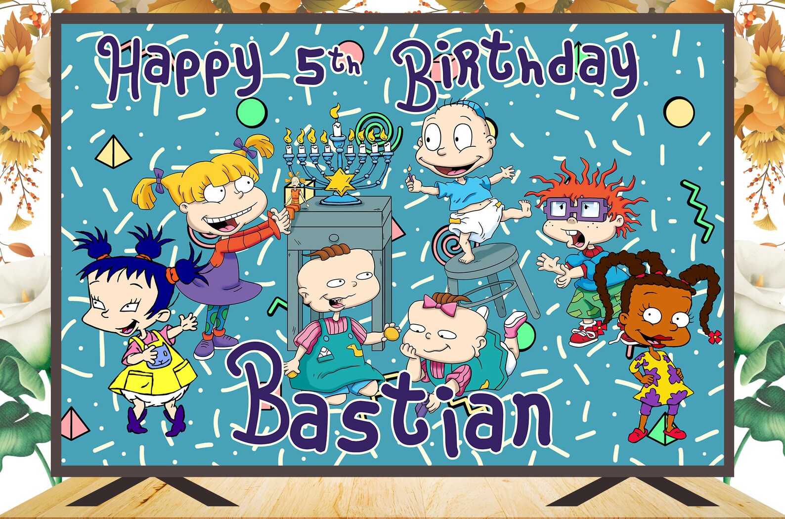Rugrats Birthday Backdrop Rugrats Banner Rugrats Background | Etsy