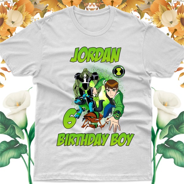 Ben 10 Hierro en la transferencia, Ben 10 Camisa, Ben 10 Fiesta de cumpleaños, Bricolaje Camisa de cumpleaños, Personalizado, Archivo digital