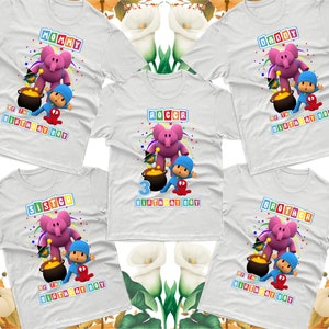 Pocoyo Iron On Transfer, Pocoyo Family Shirt, Pocoyo Birthday Party, Bricolaje Camisa de cumpleaños, Personalizado, Archivo digital