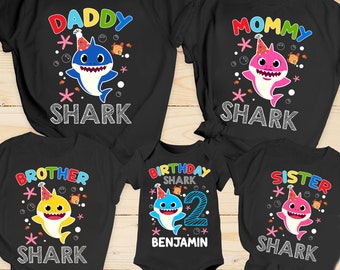 Baby Shark Birthday Shirt Etsy Baby Shark Birthday Shirt Etsy