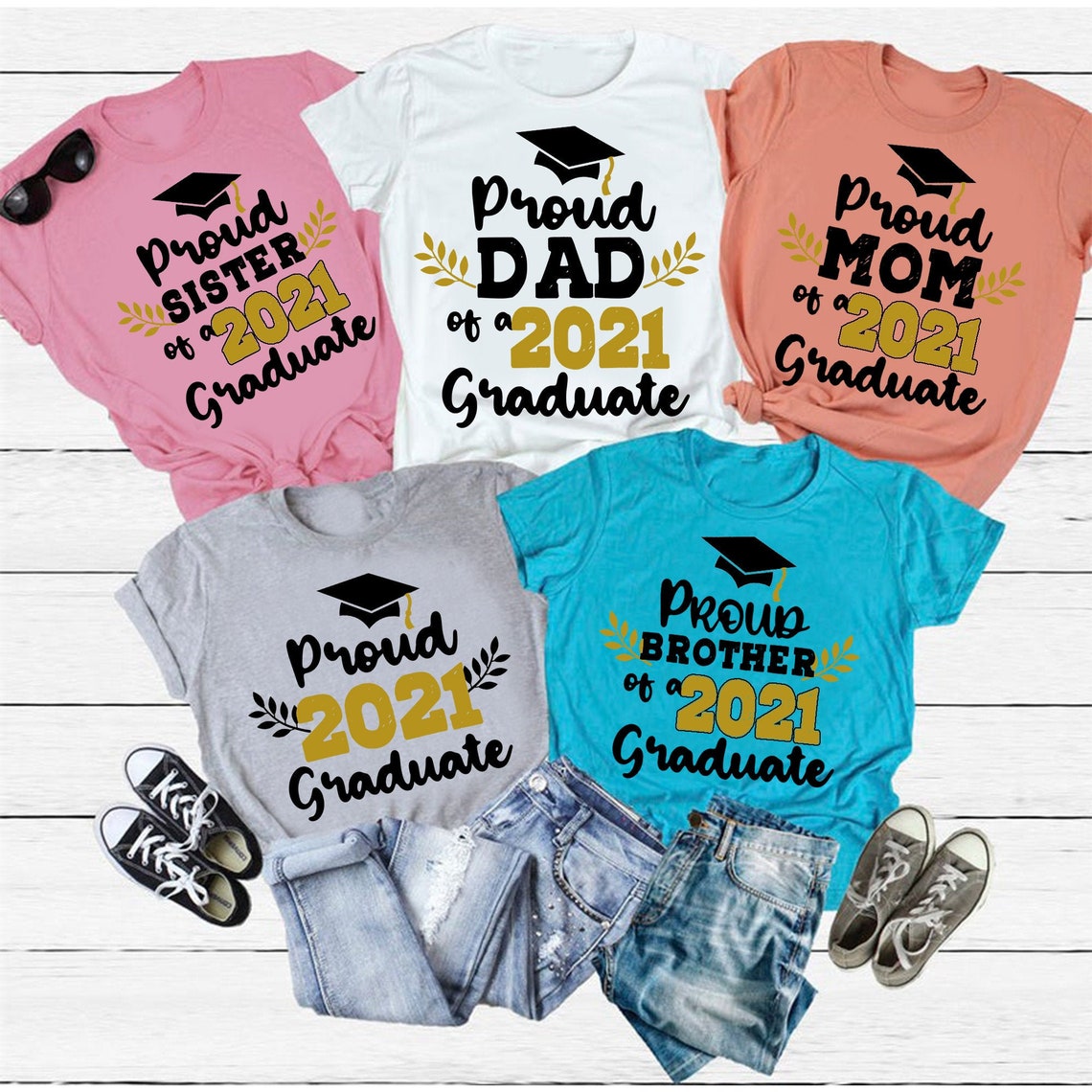 Graduation Family Shirts Matching Proud Graduate Shirt Proud Etsy