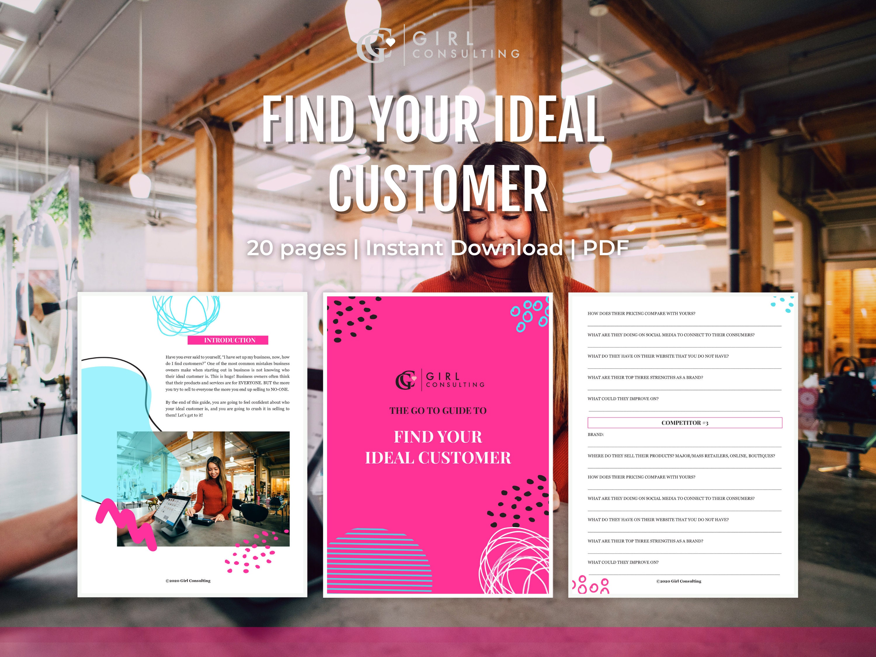 Guide to find your ideal customer workbook digital guide etsy