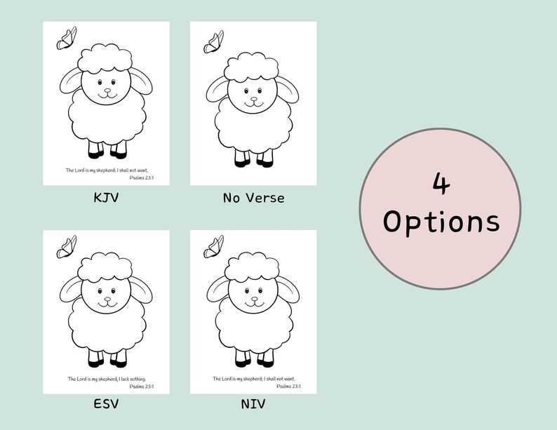 Lamb Cotton Ball Craft Bible Verse Kids Paper Craft Instant Download ...