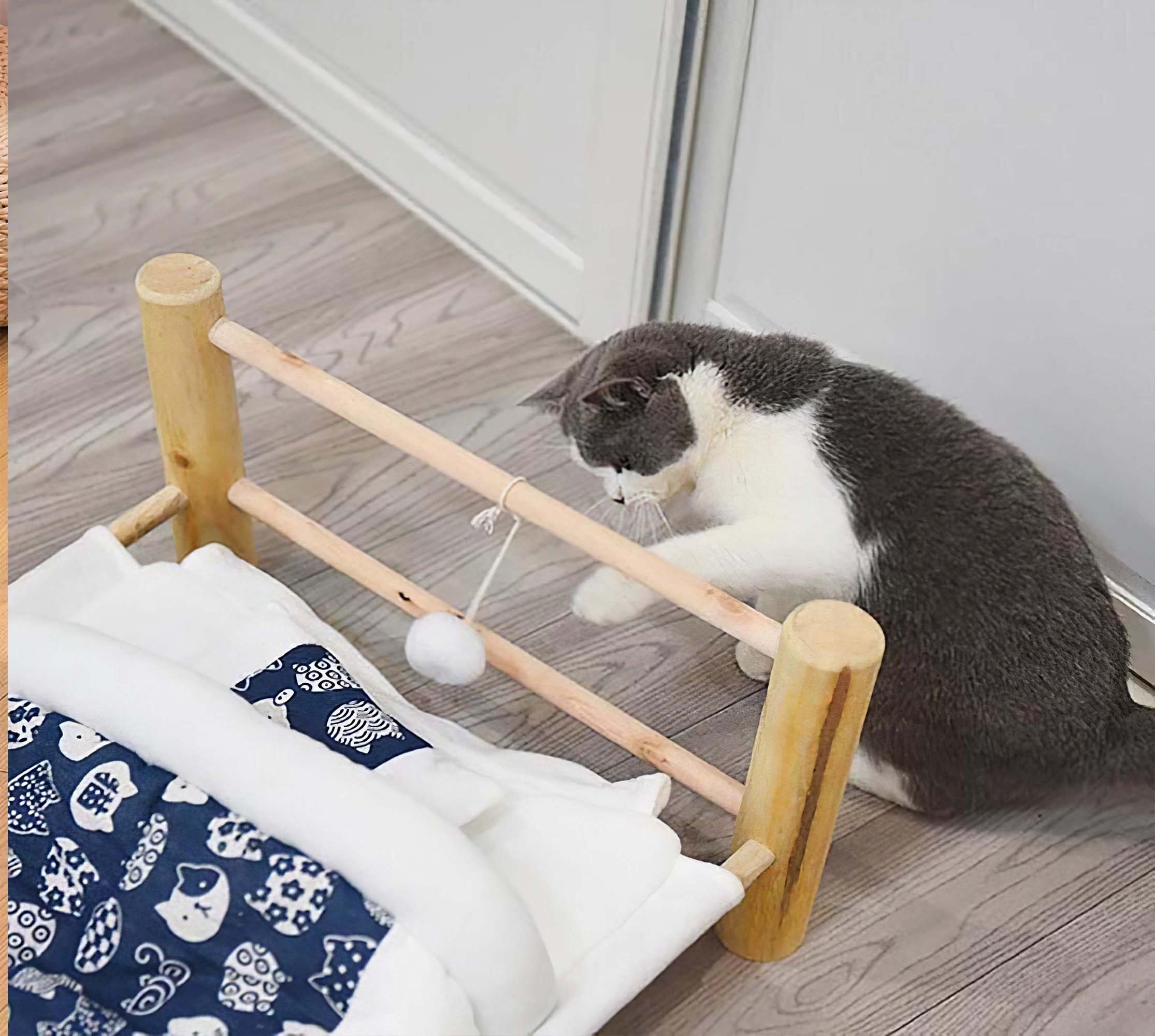 Super Cute Elevated Cats Bed House Removable Lovely Sleeping Etsy UK