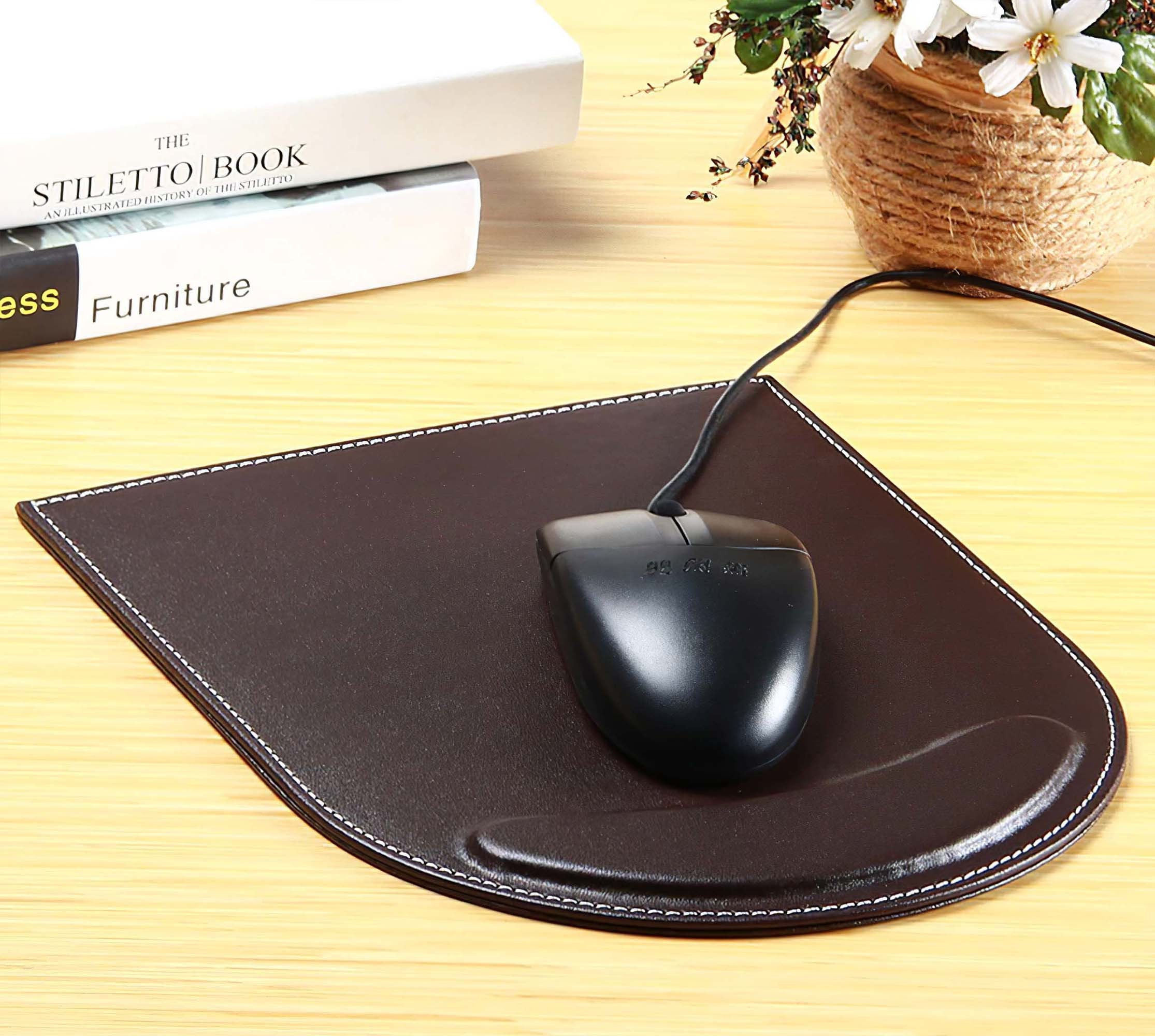 Luxury 3D Leather Mouse Pad with wrist rest Leather Etsy