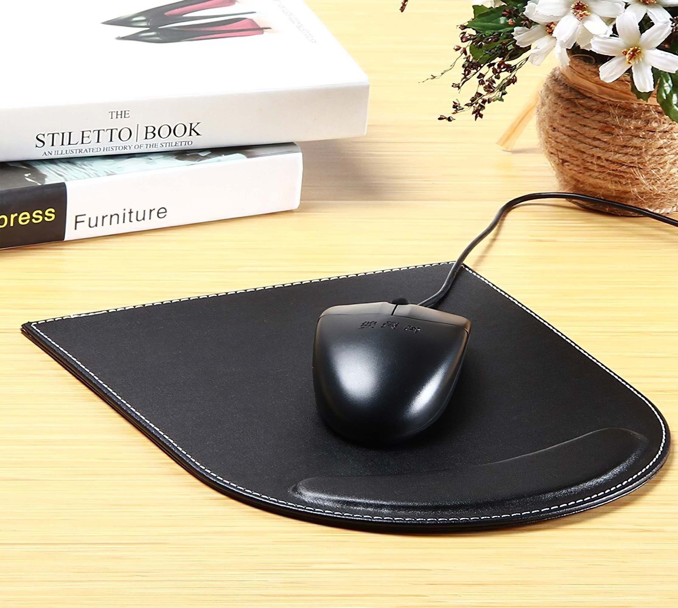 Luxury 3D Leather Mouse Pad with wrist rest Leather Etsy