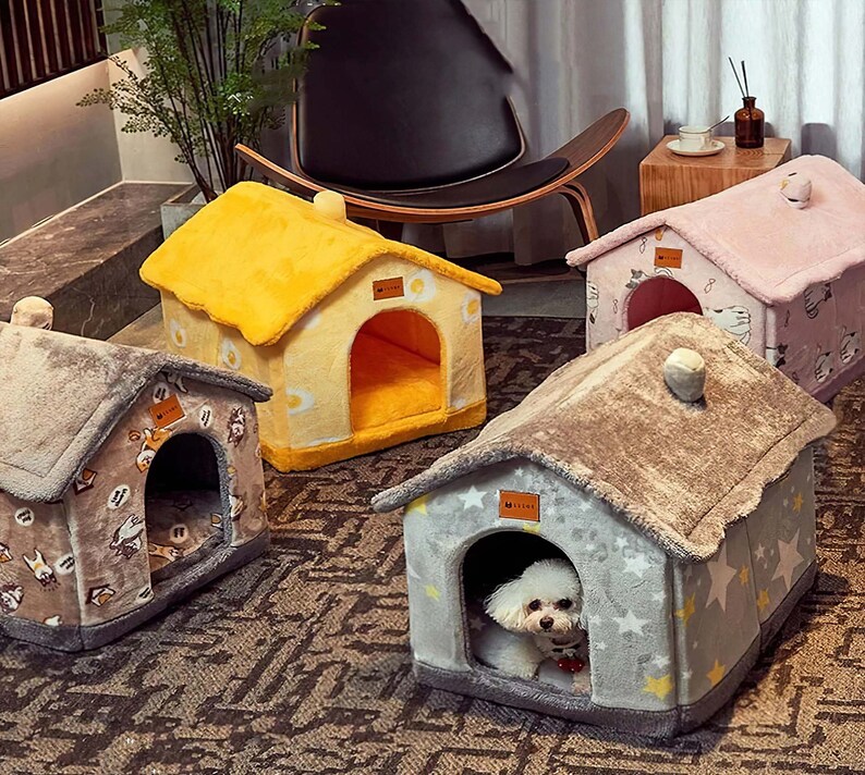 Sweet House for Pet Foldable Dog House Kennel Bed for Small Etsy
