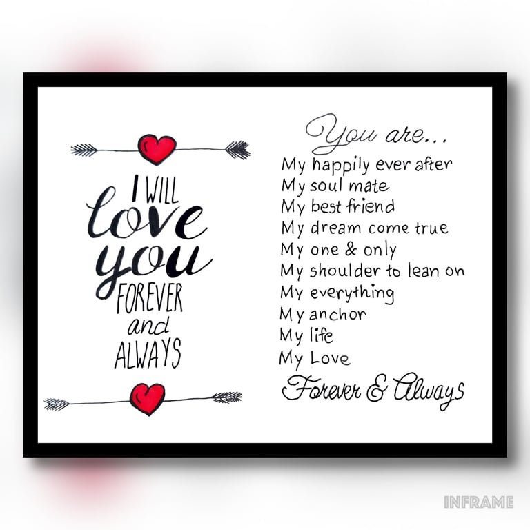 I Will Love You Forever and Always - Il Fullxfull.3724696133 7gn7 