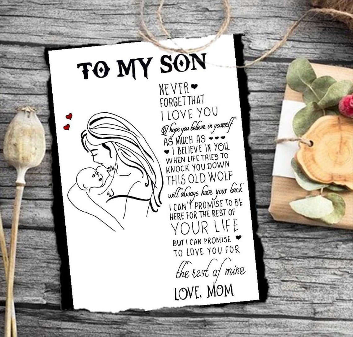 To My Son Love From Mom Digital Card. Never Forget That I Love - Etsy