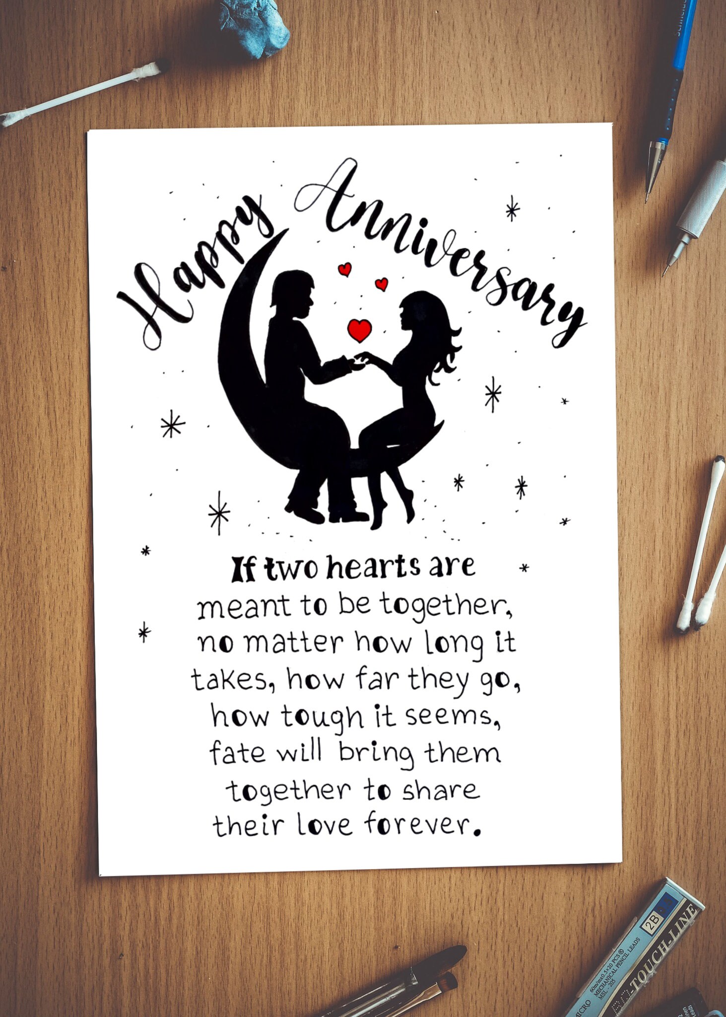 Husband Anniversary Printable Card. Happy Anniversary Card Gift for ...