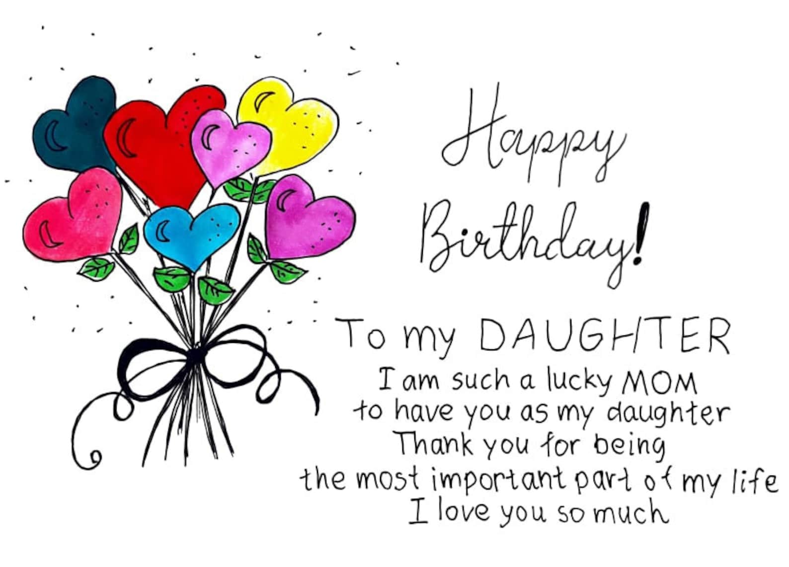 Happy Birthday Daughter Card Printable Daughter Birthday Etsy happy-birthday-daughter-card-printable-daughter-birthday-etsy