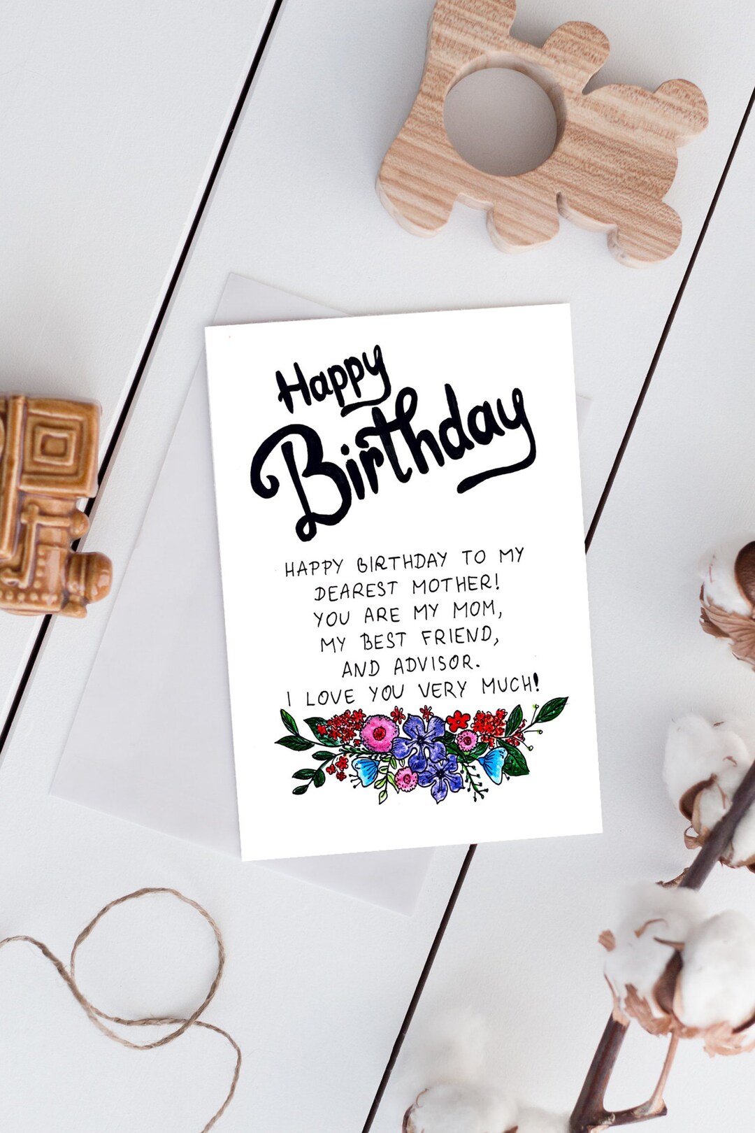 Special Mum Birthday Card Print. Happy Birthday Card for Mom. - Etsy
