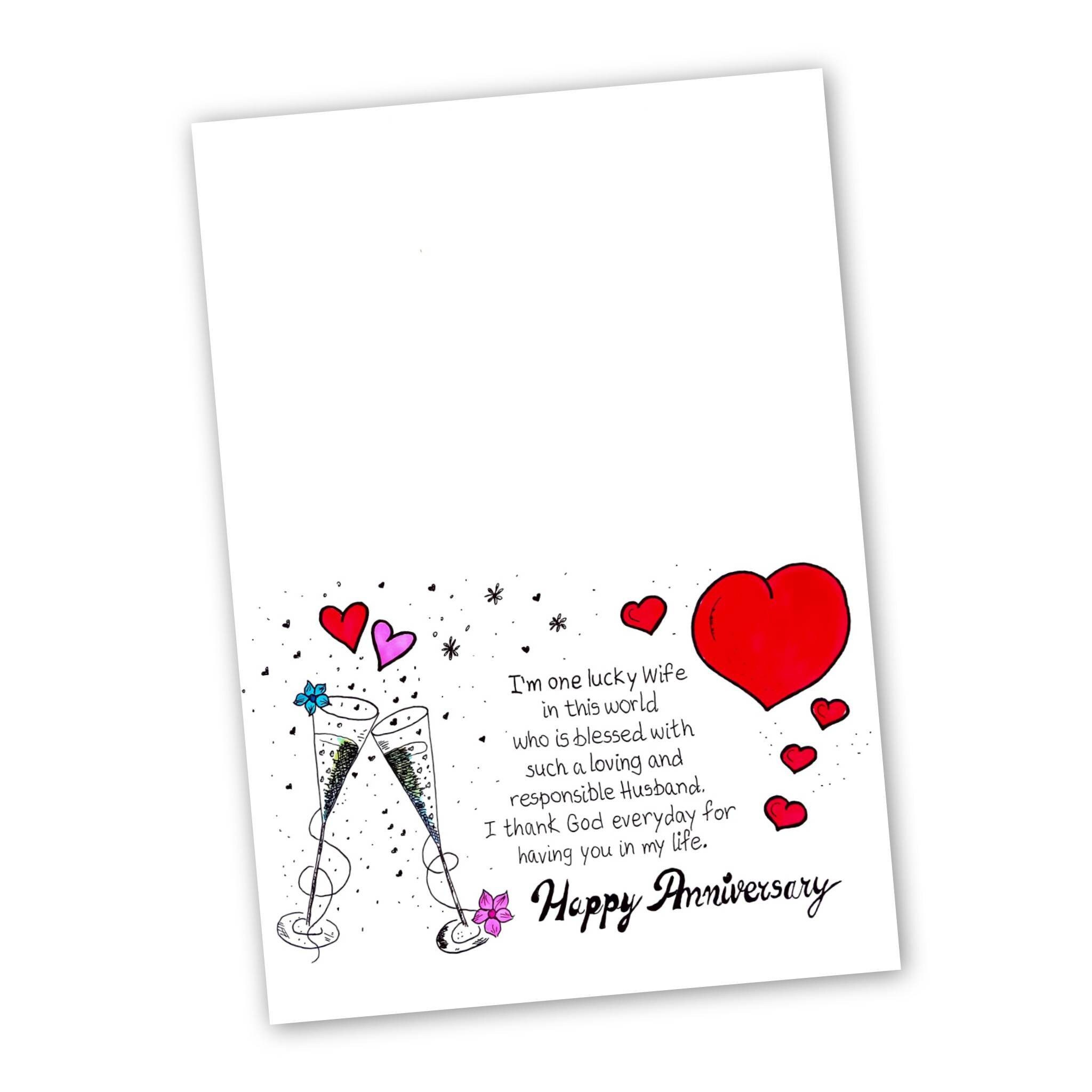 Happy Anniversary Husband Gift Card Printable. to My Husband Card ...