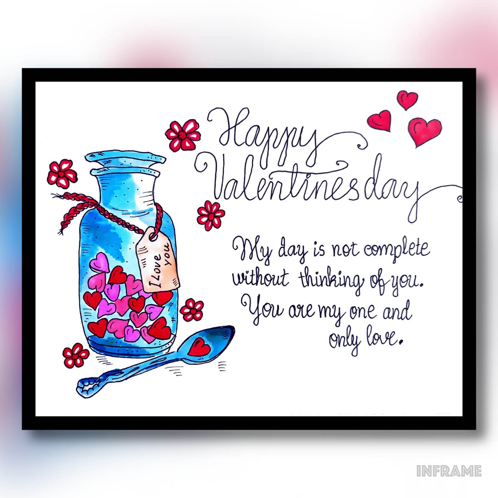 Happy Valentines Husband Gift Printable Card. Husband Valentines Love