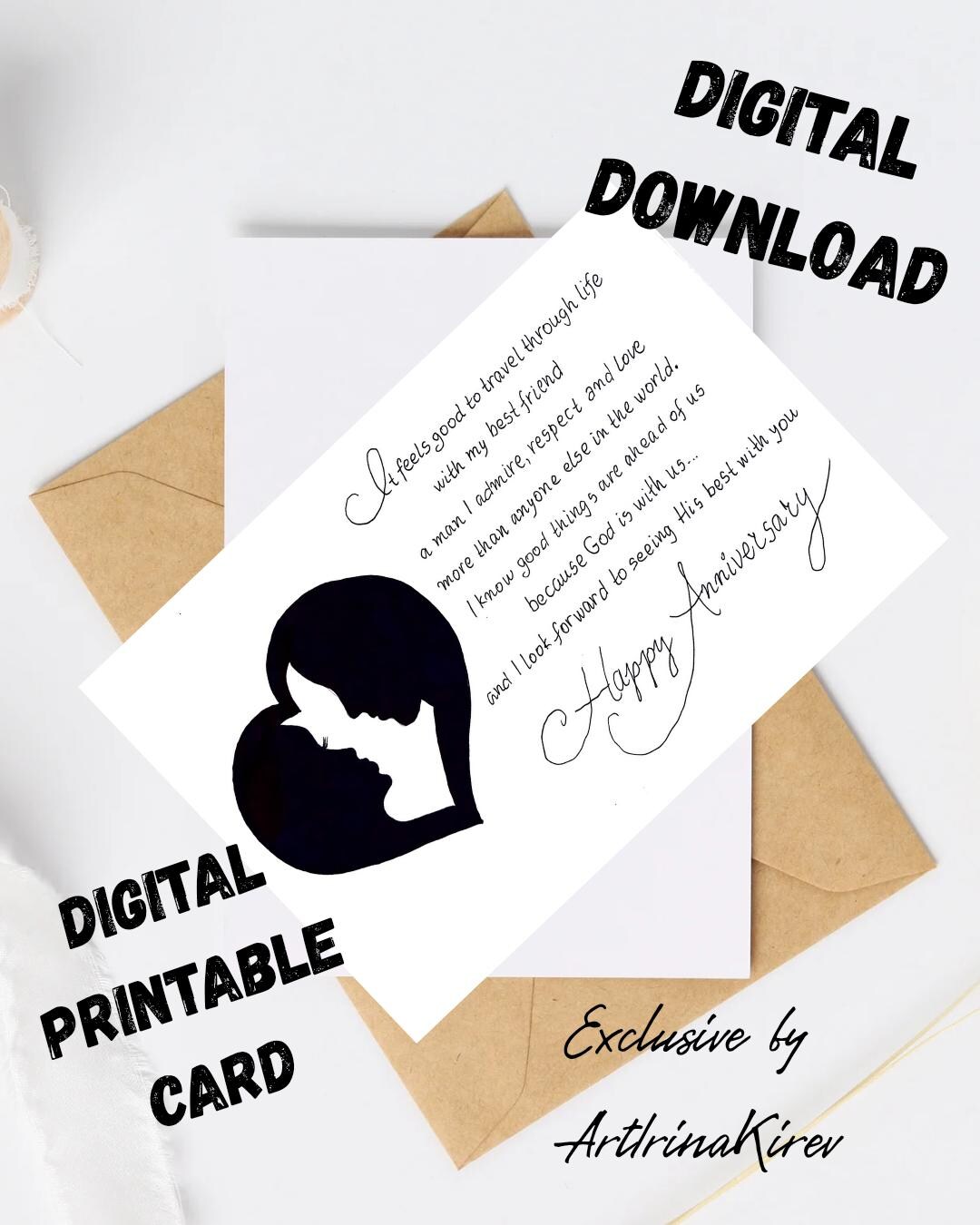 Husband Anniversary Printable Card. Romantic Husband Gift Card. to My ...