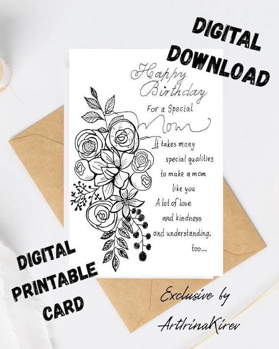 Carte D'anniversaire Pour Maman ~ Avec Amour Vers Une Merveilleuse Maman Envoi D'anniversaire Wishes ~ Carte De Fleur Traditionnel En Prelude