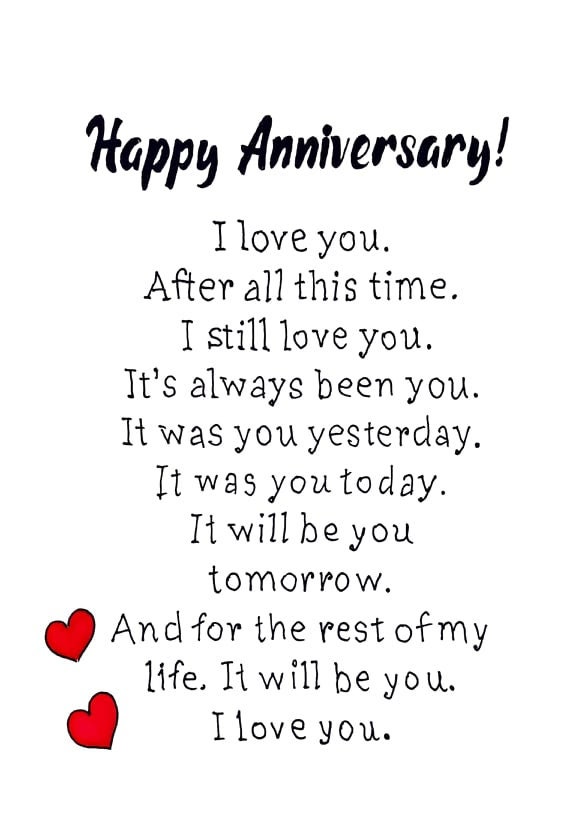 Husband Anniversary Card Print. Happy Anniversary Card for Him. I Love ...
