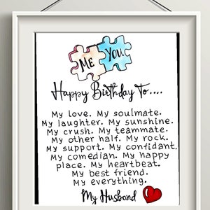 Happy Birthday Echtgenoot Kaart Print. Echtgenoot verjaardagskaart afdrukbaar. Wenskaart voor mijn man. Gelukkige verjaardag aan mijn man kaart.